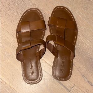 Madewell Brown Leather Huarache Sandals